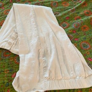 JJill linen white crop pants